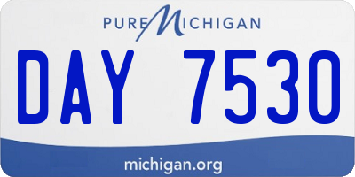 MI license plate DAY7530
