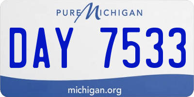 MI license plate DAY7533