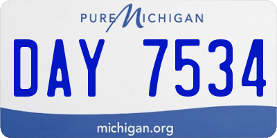 MI license plate DAY7534