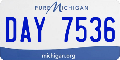 MI license plate DAY7536