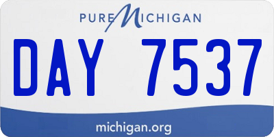 MI license plate DAY7537