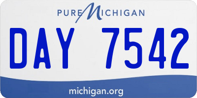 MI license plate DAY7542