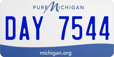 MI license plate DAY7544