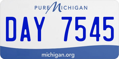 MI license plate DAY7545