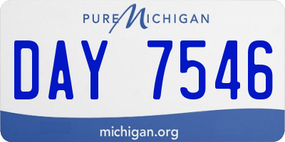 MI license plate DAY7546