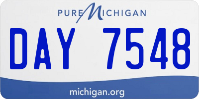 MI license plate DAY7548