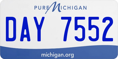 MI license plate DAY7552