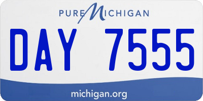 MI license plate DAY7555