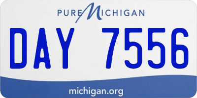 MI license plate DAY7556