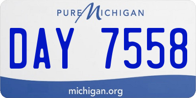 MI license plate DAY7558