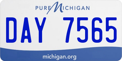 MI license plate DAY7565
