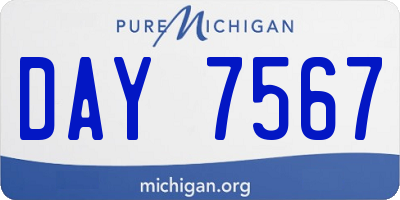 MI license plate DAY7567