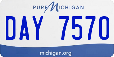 MI license plate DAY7570