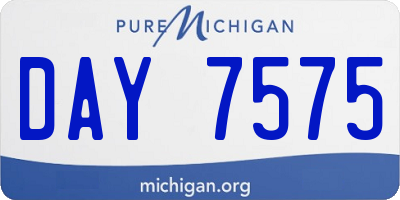 MI license plate DAY7575