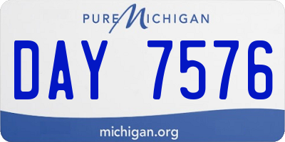 MI license plate DAY7576