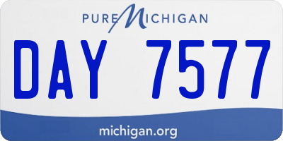 MI license plate DAY7577