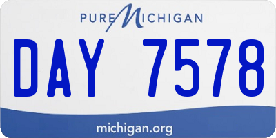 MI license plate DAY7578