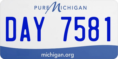 MI license plate DAY7581