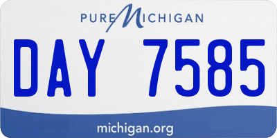 MI license plate DAY7585
