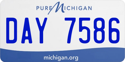 MI license plate DAY7586