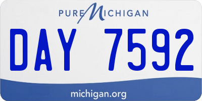 MI license plate DAY7592