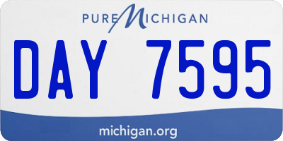 MI license plate DAY7595