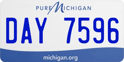 MI license plate DAY7596