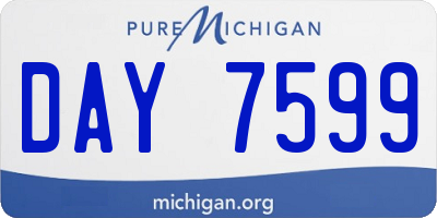MI license plate DAY7599