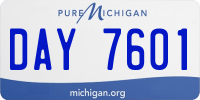 MI license plate DAY7601