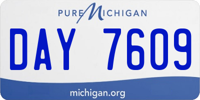MI license plate DAY7609