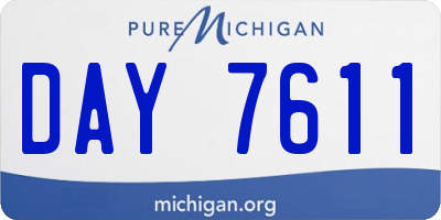 MI license plate DAY7611