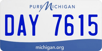 MI license plate DAY7615