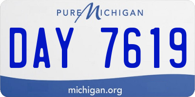 MI license plate DAY7619