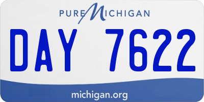MI license plate DAY7622