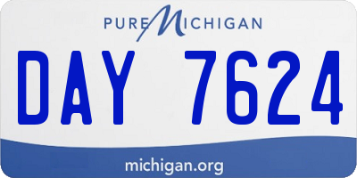 MI license plate DAY7624