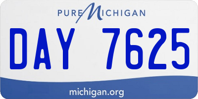 MI license plate DAY7625