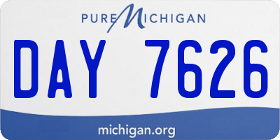 MI license plate DAY7626