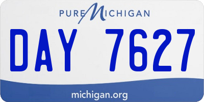 MI license plate DAY7627