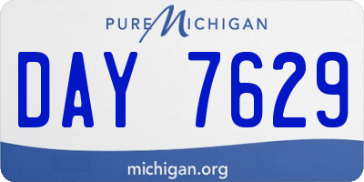 MI license plate DAY7629