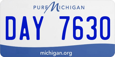 MI license plate DAY7630