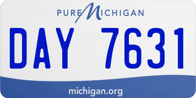 MI license plate DAY7631