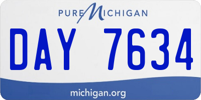 MI license plate DAY7634