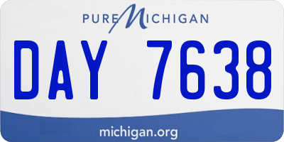 MI license plate DAY7638