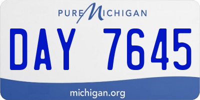 MI license plate DAY7645