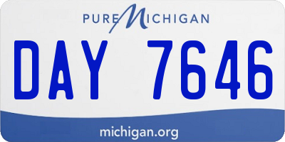 MI license plate DAY7646