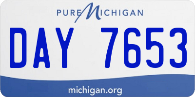 MI license plate DAY7653