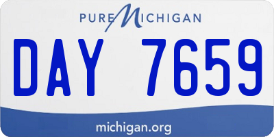 MI license plate DAY7659