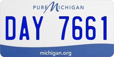 MI license plate DAY7661