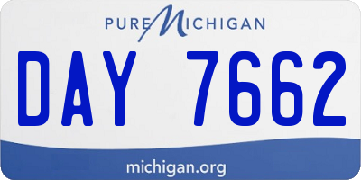 MI license plate DAY7662