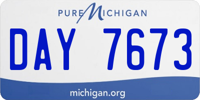 MI license plate DAY7673